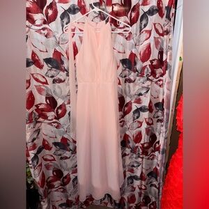 Bill Levkoff Soft Pink Backless Dress